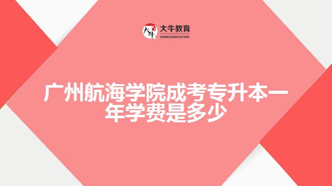 廣州航海學(xué)院成考專升本一年學(xué)費是多少