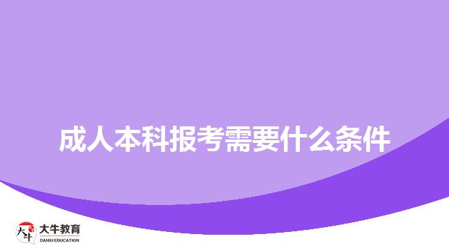成人本科報(bào)考需要什么條件
