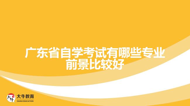 廣東省自學考試有哪些專業(yè)前景比較好
