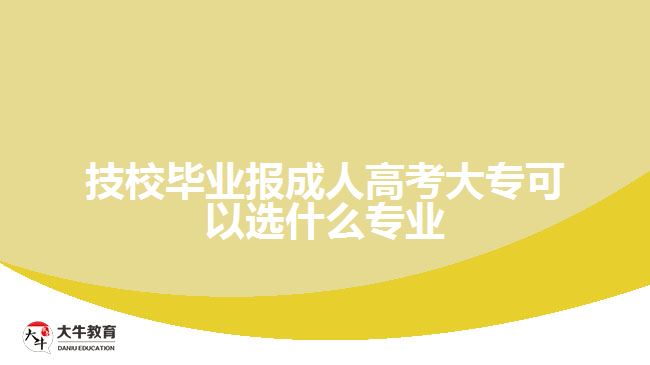 技校畢業(yè)報成人高考大?？梢赃x什么專業(yè)
