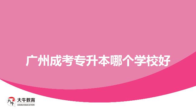 廣州成考專升本哪個學(xué)校好
