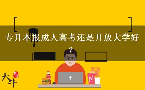 專升本報成人高考還是開放大學(xué)好？
