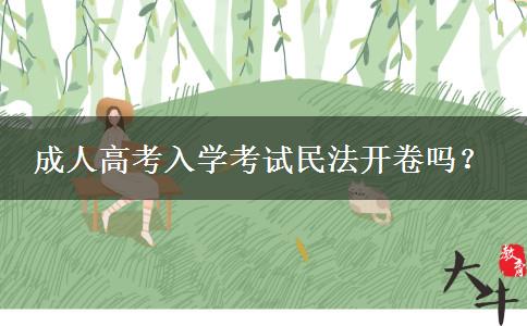 成人高考入學(xué)考試民法開卷嗎？