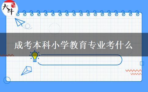 成考本科小學(xué)教育專(zhuān)業(yè)考什么