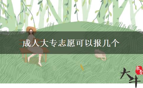 成人大專志愿可以報(bào)幾個