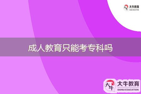 成人教育只能考?？茊? style=