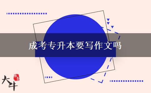 成考專升本要寫(xiě)作文嗎