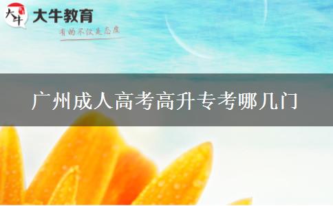 廣州成人高考高升專(zhuān)考哪幾門(mén)
