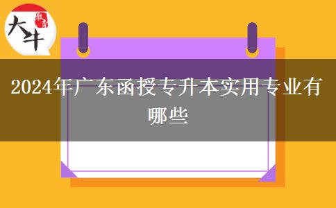 2024年廣東函授專(zhuān)升本實(shí)用專(zhuān)業(yè)有哪些