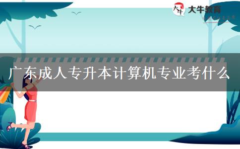 廣東成人專升本計(jì)算機(jī)專業(yè)考什么