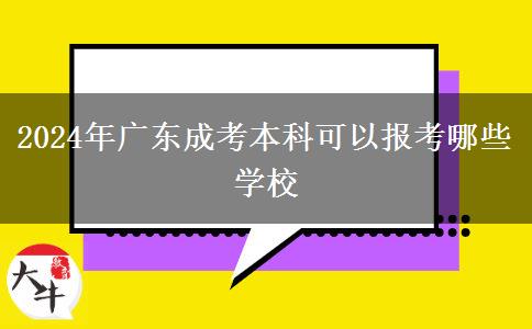 2024年廣東成考本科可以報考哪些學(xué)校