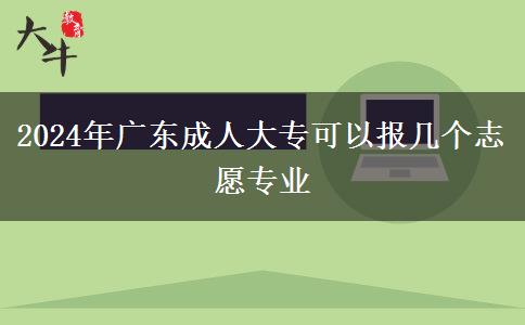 2024年廣東成人大?？梢詧髱讉€志愿專業(yè)