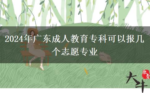 2024年廣東成人教育?？瓶梢詧?bào)幾個(gè)志愿專業(yè)
