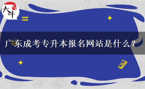 廣東成考專升本報(bào)名網(wǎng)站是什么？