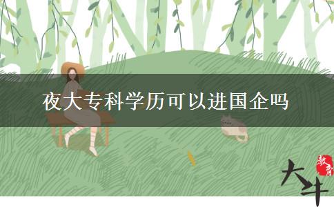 夜大?？茖W(xué)歷可以進(jìn)國企嗎