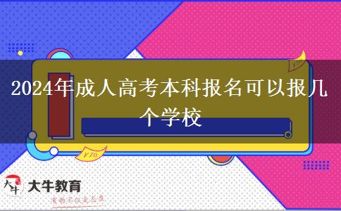 2024年成人高考本科報名可以報幾個學校