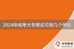 2024年成考大專報(bào)名可報(bào)幾個學(xué)校