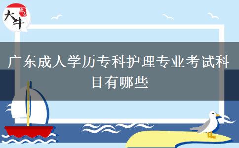 廣東成人學(xué)歷專科護理專業(yè)考試科目有哪些