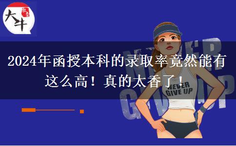 2024年函授本科的錄取率竟然能有這么高！真的太香了！