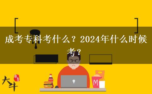 成考?？瓶际裁矗?024年什么時候考？