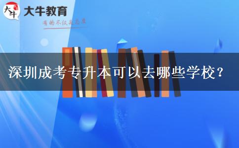 深圳成考專升本可以去哪些學(xué)校？