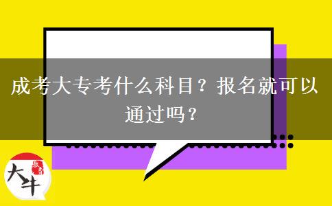 成考大?？际裁纯颇浚繄?bào)名就可以通過嗎？