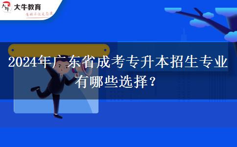 2024年廣東省成考專升本招生專業(yè)有哪些選擇？