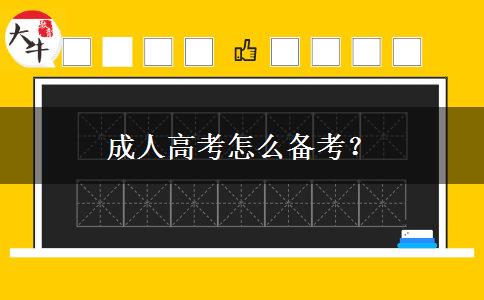 成人高考怎么備考？