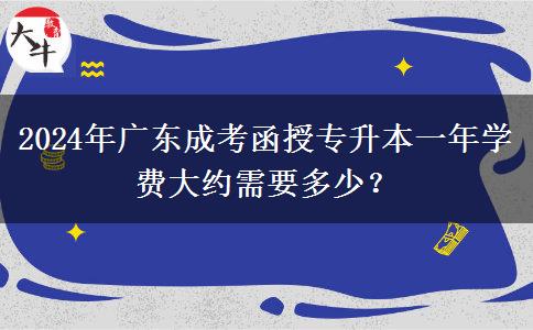 2024年廣東成考函授專升本一年學(xué)費(fèi)大約需要多少？