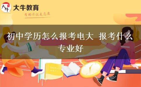 初中學(xué)歷怎么報考電大 報考什么專業(yè)好