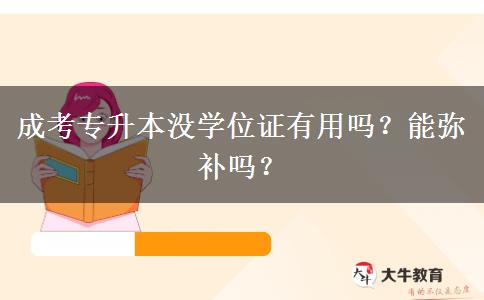 成考專升本沒學(xué)位證有用嗎？能彌補(bǔ)嗎？