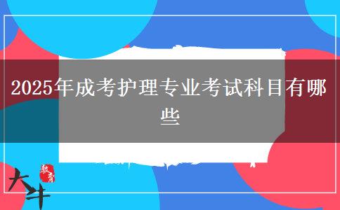 2025年成考護(hù)理專業(yè)考試科目有哪些