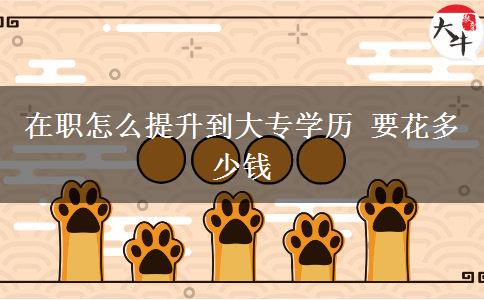 在職怎么提升到大專學歷 要花多少錢