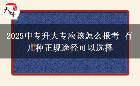 2025中專升大專應(yīng)該怎么報考 有幾種正規(guī)途徑可以選擇