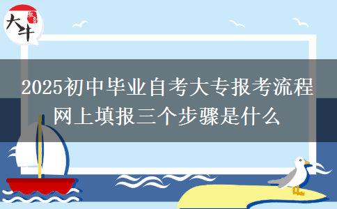 2025初中畢業(yè)自考大專報考流程 網上填報三個步驟是什么