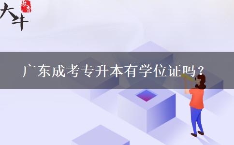 廣東成考專升本有學(xué)位證嗎？