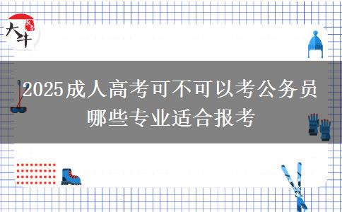 2025成人高考可不可以考公務員 哪些專業(yè)適合報考