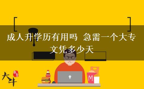 成人升學歷有用嗎 急需一個大專文憑多少天