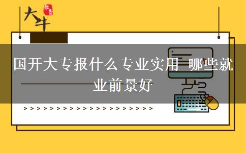 國(guó)開(kāi)大專報(bào)什么專業(yè)實(shí)用 哪些就業(yè)前景好