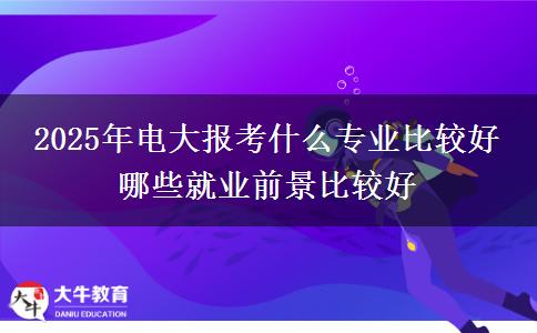 2025年電大報(bào)考什么專業(yè)比較好 哪些就業(yè)前景比較好