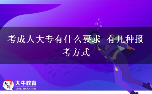 考成人大專有什么要求 有幾種報(bào)考方式