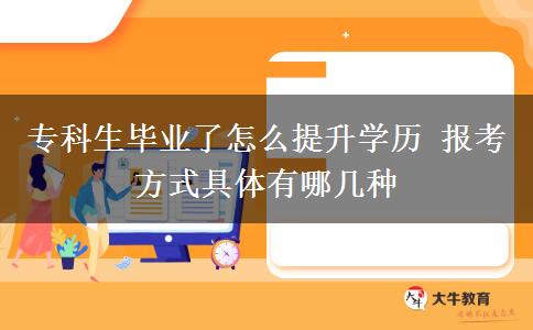 專科生畢業(yè)了怎么提升學歷 報考方式具體有哪幾種