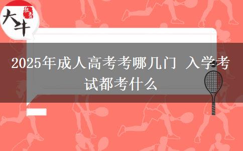 2025年成人高考考哪幾門 入學考試都考什么