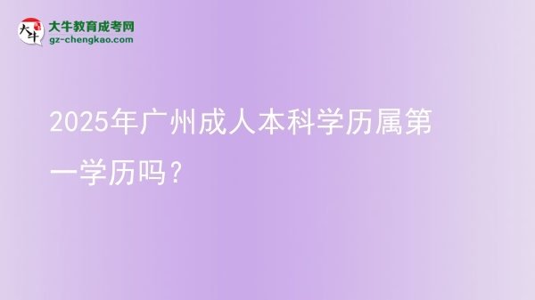 2025年廣州成人本科學歷屬第一學歷嗎？圖片