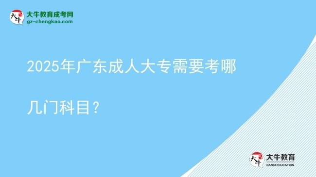 2025年廣東成人大專需要考哪幾門科目？圖片