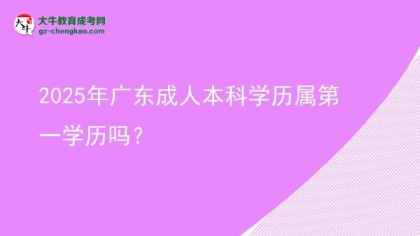 2025年廣東成人本科學(xué)歷屬第一學(xué)歷嗎？圖片