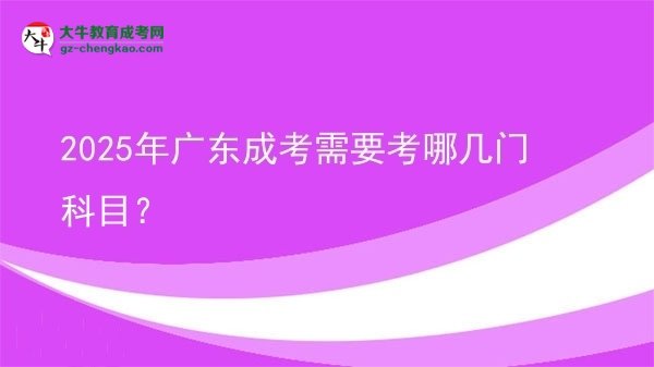 2025年廣東成考需要考哪幾門科目？圖片